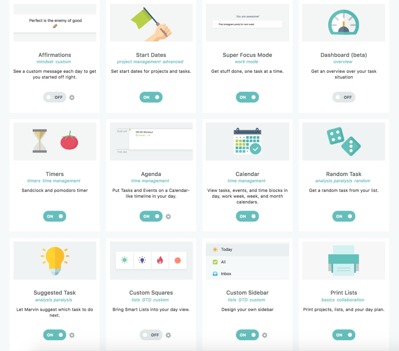 Amazing Marvin Customizable todo app task manager